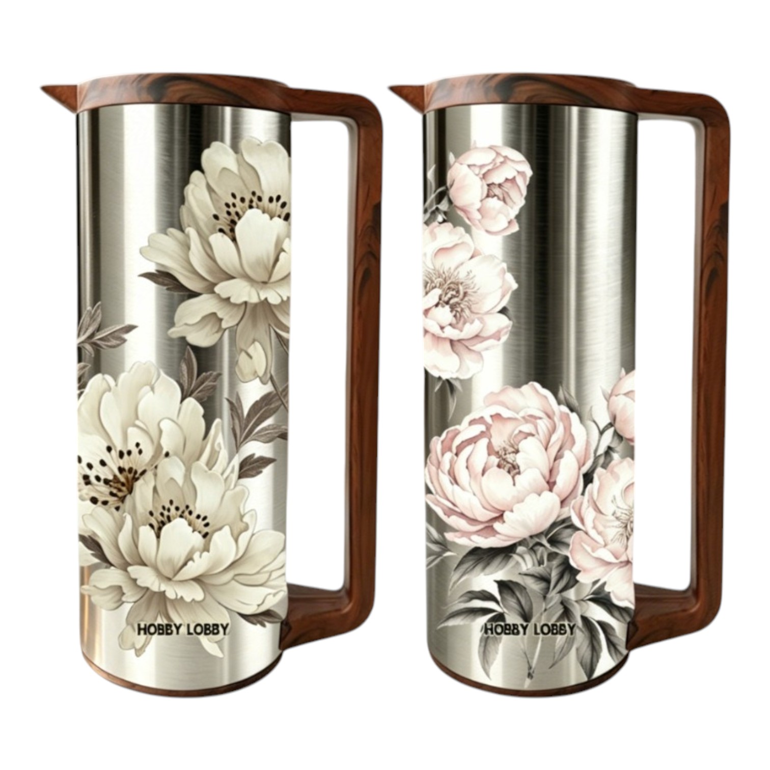 Peony Floral Metallic