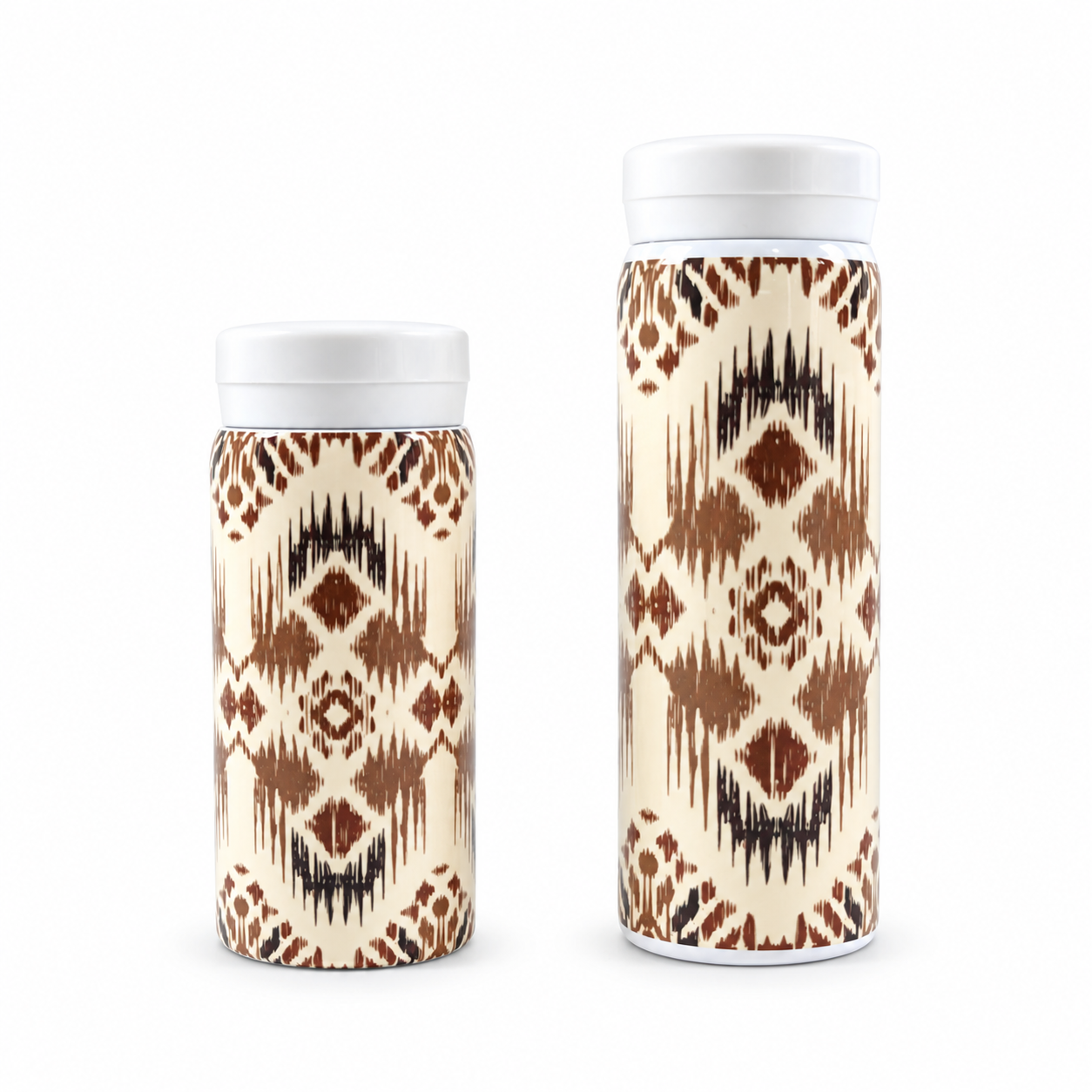 Earth Tone Ikat Tribal Diamond