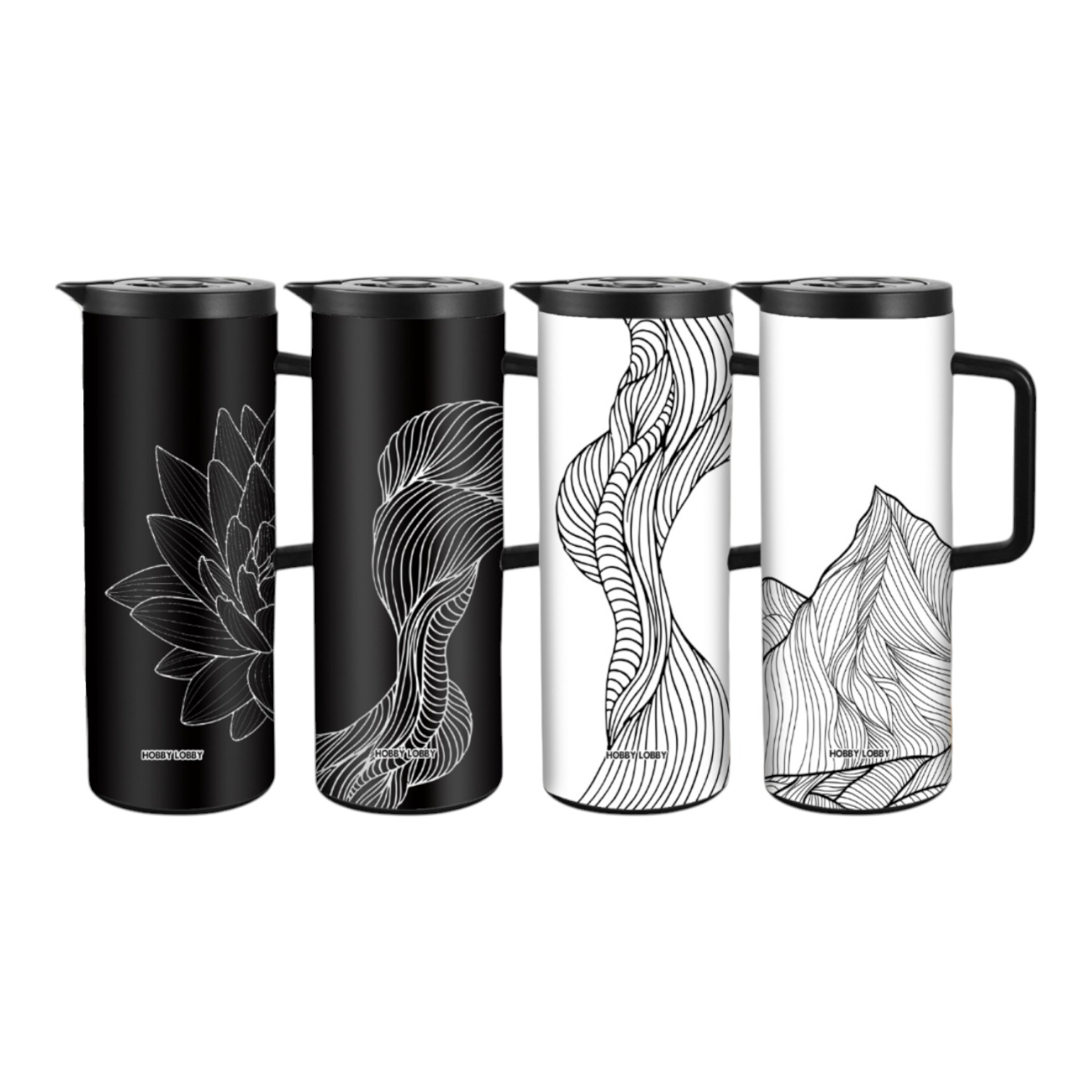Monochrome Line‑Art Nature