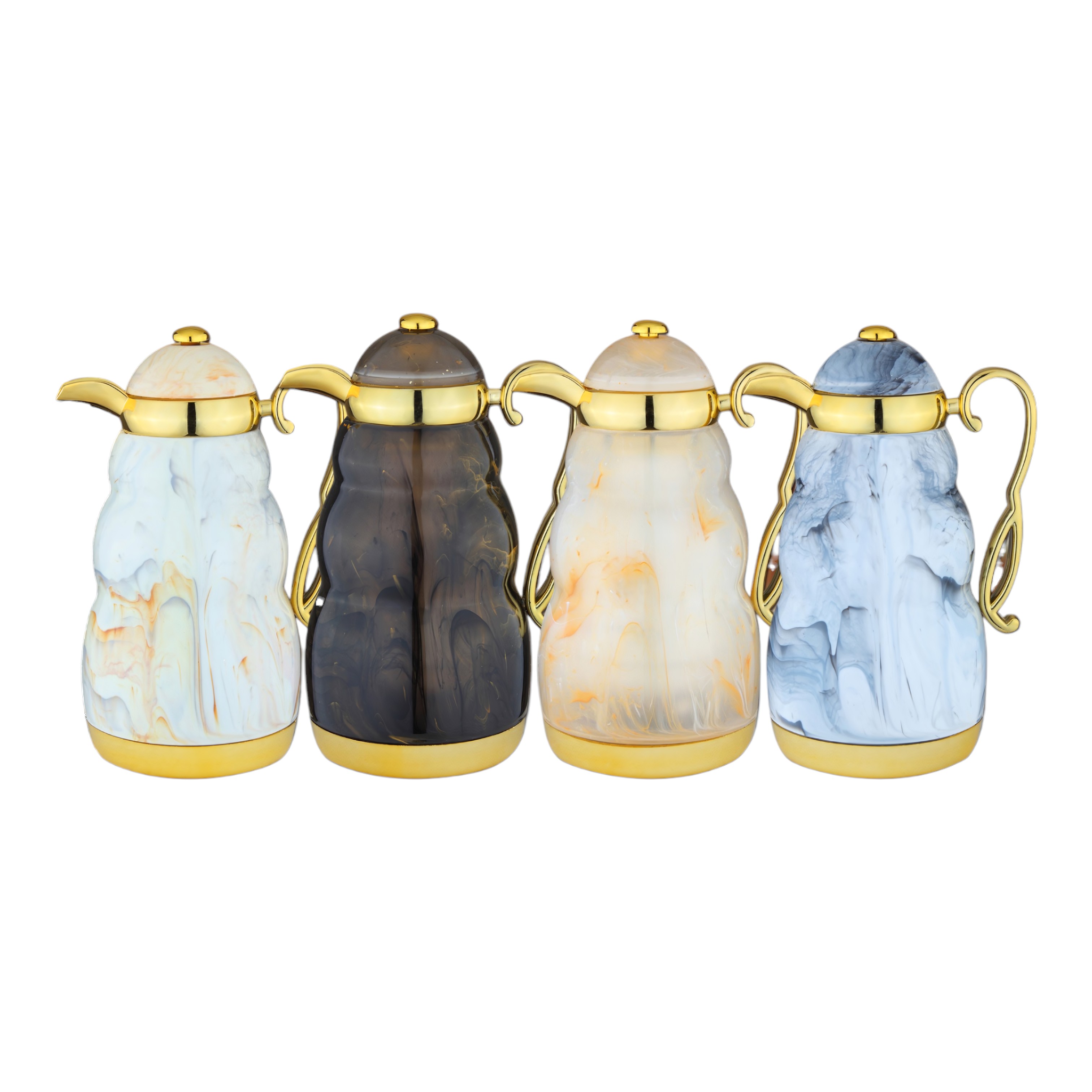 Gourd‑Shaped Marble‑Effect Dallah