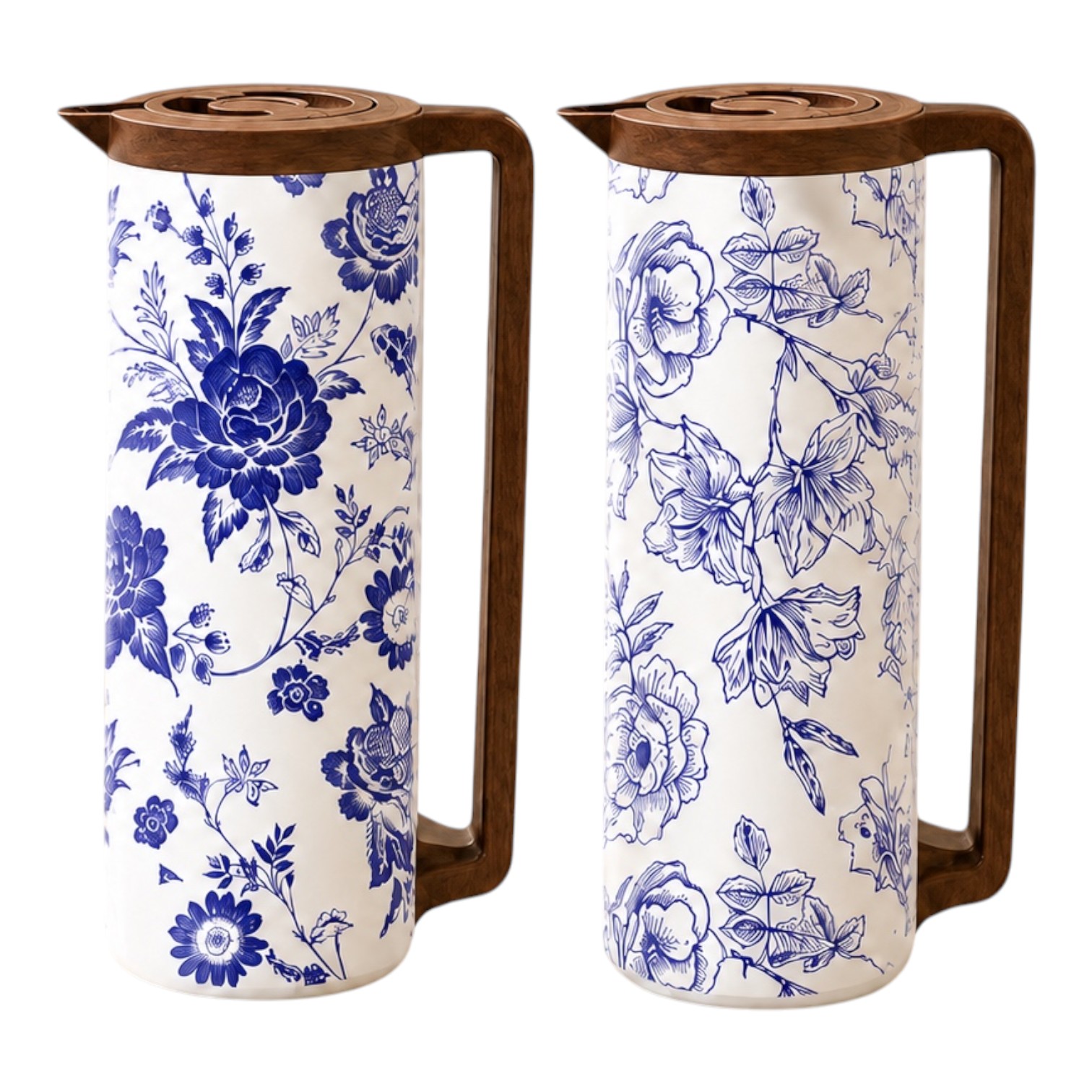 Blue‑and‑White Porcelain Floral