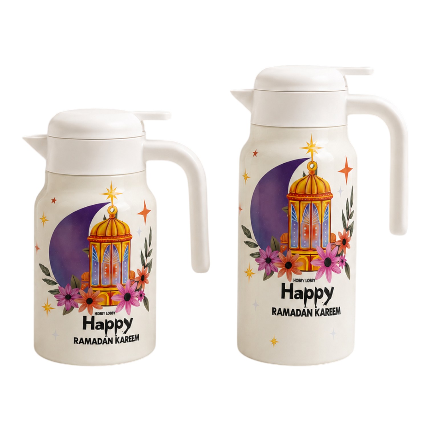 Happy Ramadan Lantern Crescent Floral